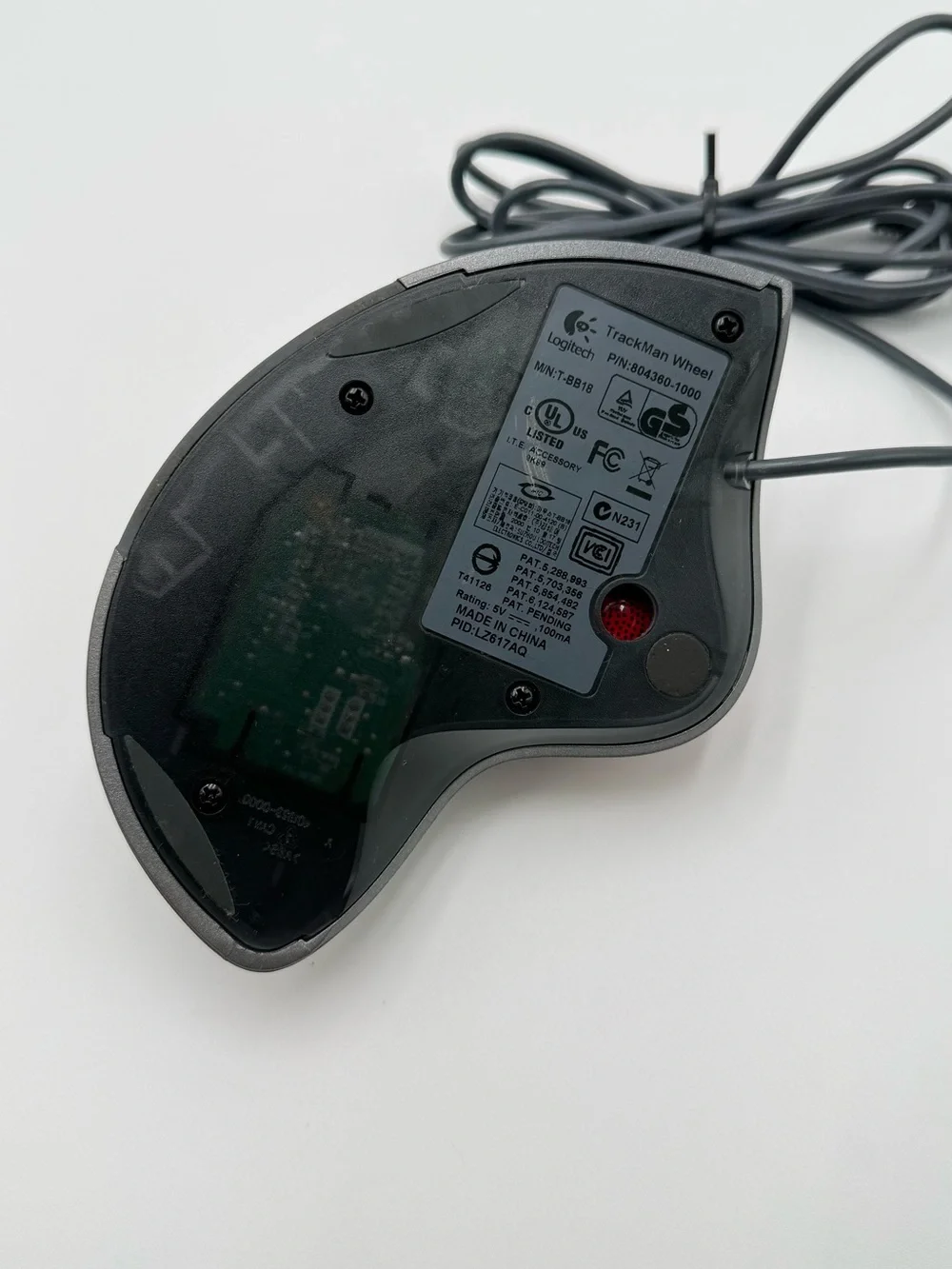 Logitech TrackMan Wheel T-BB18 USB Wired Trackball Mouse Tested